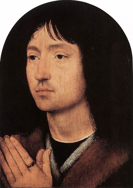 Hans Memling Portrait of a Young Man at Prayer